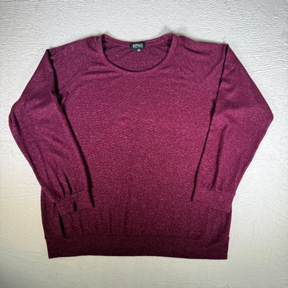 Buffalo David Bitton Women's Purple Crewneck Soft Long Sleeve Sweatshirt‎ Sz XL
